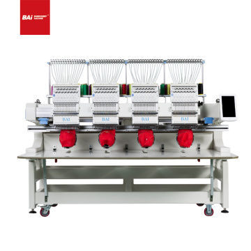 BAI Industrial-grade high-quality 4-head 12-needle multifunctional computer hat and shirt flat embroidery machine